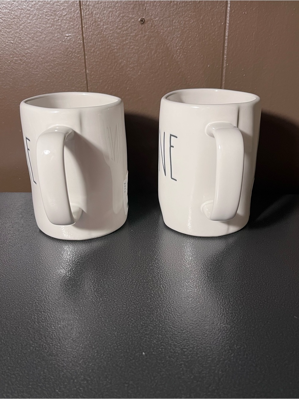 Rae Dunn SHINE White Ceramic Coffee Mug - Set of 2 - Picture 2 of 5